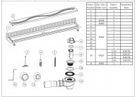 SLNK 180A(X)-SLNK 18F(X) Vonios kambario grindų nutekėjimas surinktas atviroje erdvėje, 850 mm 01