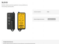 SLD 03 Nuotolinis valdymas parametrų reguliavimui visuose produktuose su infraraudonųjų spindulių jutikliu