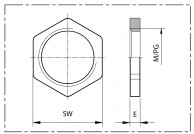 GM 164 Metalinė stalviršio veržlė kabelių apsaugos žarnoms 02