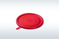 Plastic cover to bowl of salad, dessert 