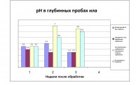 pH в глубинных пробах ила