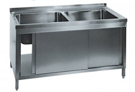 Double sinks with cabinet, model AWE 5303