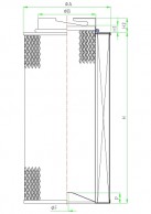 Cylindrical filter elements with lock