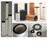 Dust and oil mist filtering cartridges