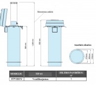 HOPPERTOP filtro betono gamykloms matmenys