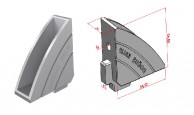 30x30 mm radialinė kampinė jungtis