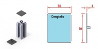 30x30 mm profilio dangtelis