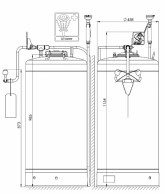 Mobili avarinio akių praplovimo stotis mod 7601.37 eskizas
