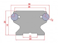 Aluminium profile 6 mm in diameter
