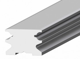 Aliuminis profilis 4 mm skersmens kreipiančiųjų blokui